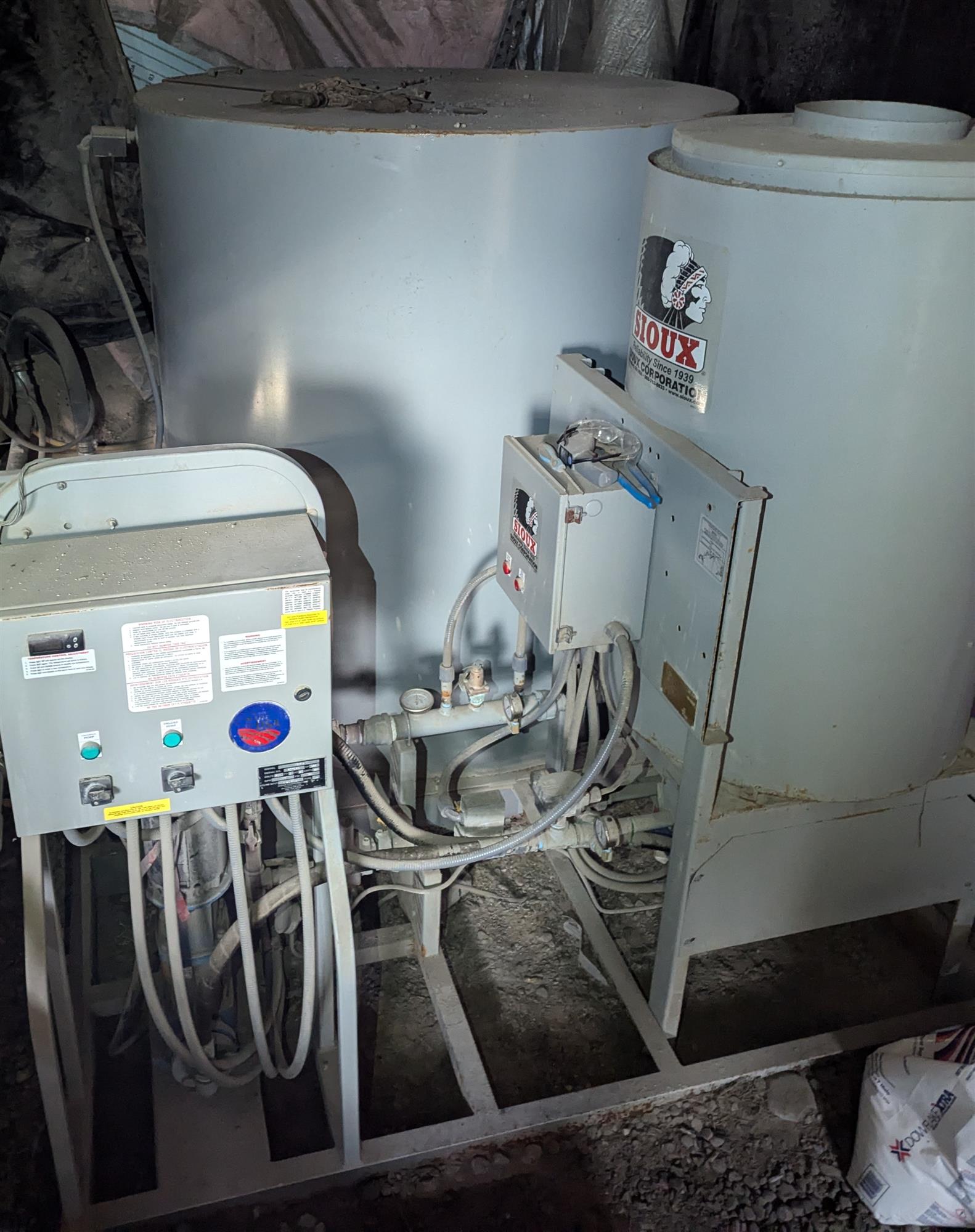 steel water heater and tank with controls